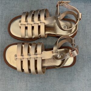 Wonder Nation Kids Rose Gold Strappy Sandals